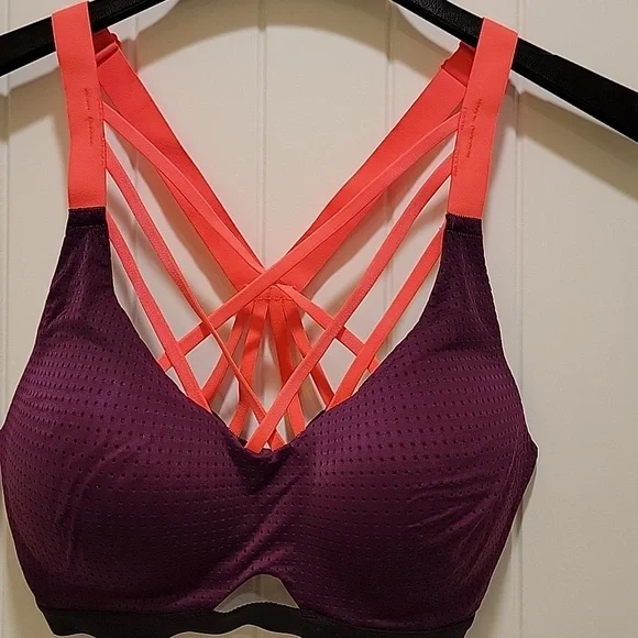 Victoria Sport Strappy Racer Back Sports Bra Size 32DD - Picture 5 of 5